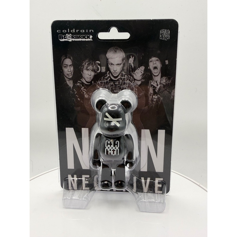 Medicom Toy BE@RBRICK Coldrain‎ NONNEGATIVE Limited Edition 100% Black Figure